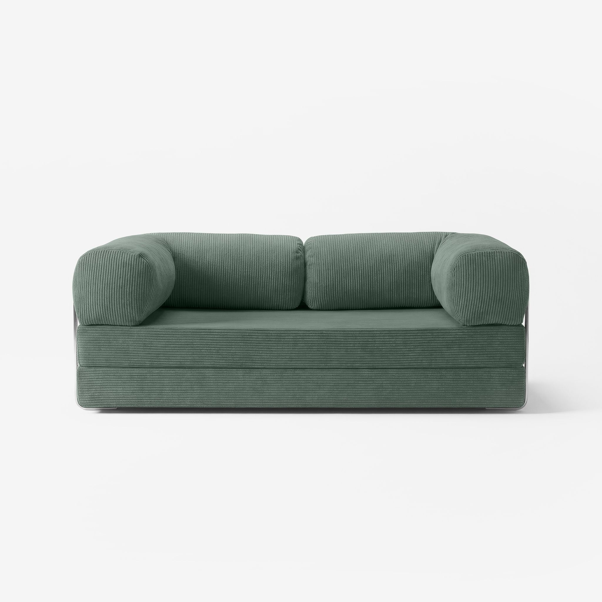 MOVIO Sofa Taupe — canapé tissu côtelé 200 cm, design minimaliste — Homayla