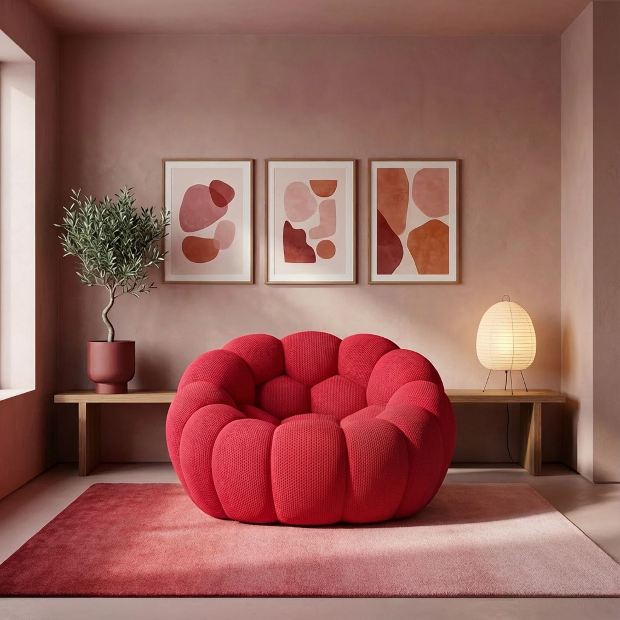 LUNÉO Bubble Siège Rouge — vue 2 — Homayla