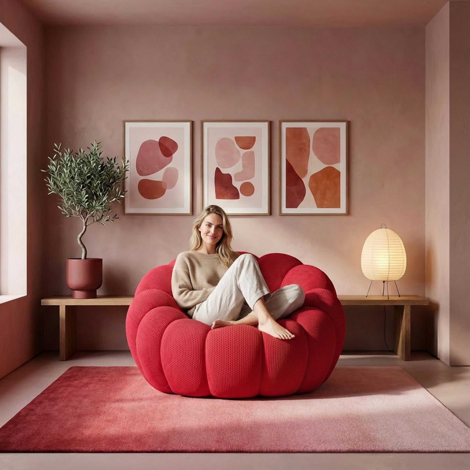 LUNÉO Bubble Siège Rouge — vue 5 — Homayla
