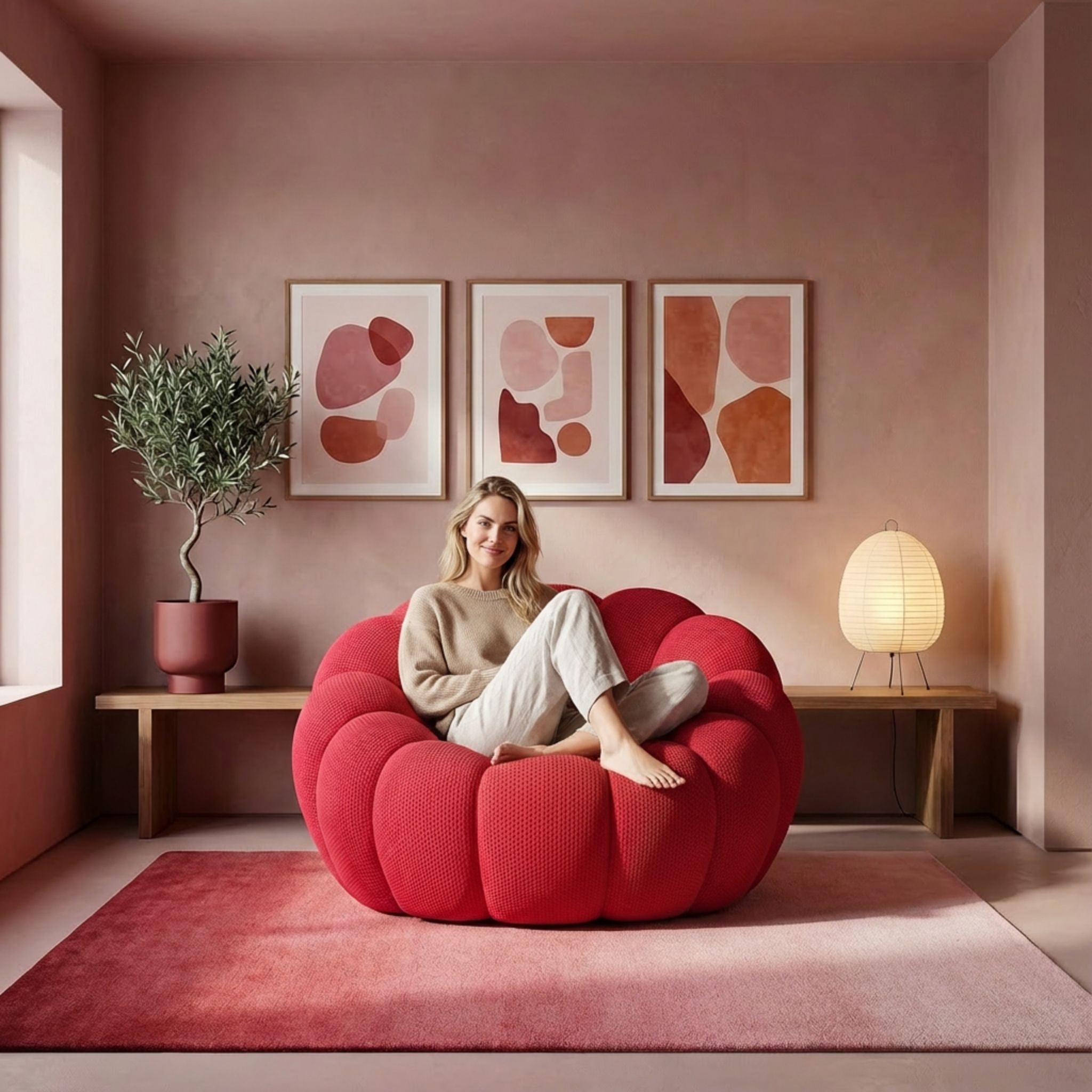 LUNÉO Bubble Siège Rouge — vue 5 — Homayla