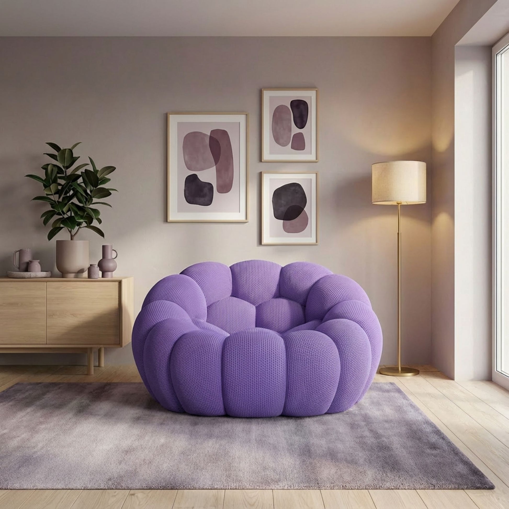 LUNÉO Bubble Siège Violet — vue 2 — Homayla
