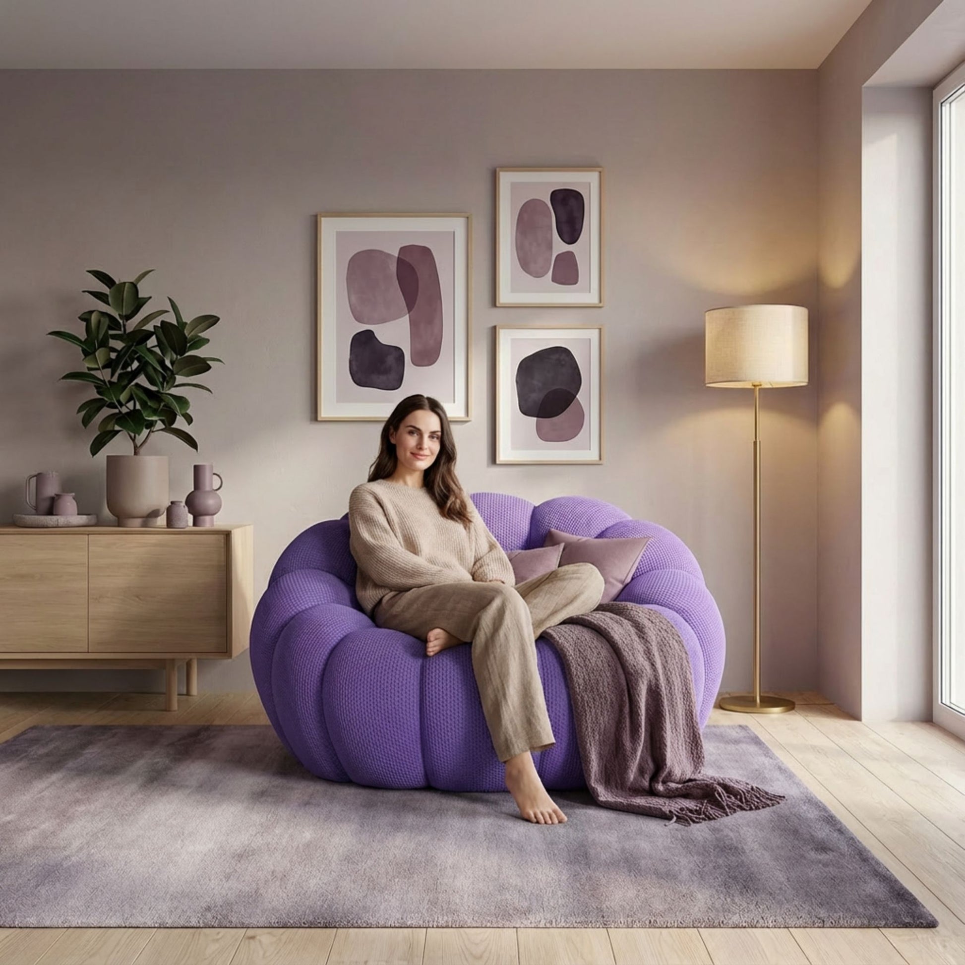 LUNÉO Bubble Siège Violet — vue 5 — Homayla