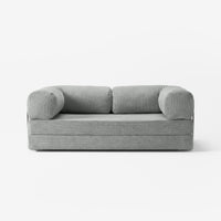 MOVIO Sofa Gris — canapé tissu côtelé 200 cm, design minimaliste — Homayla