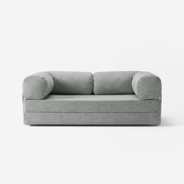 MOVIO Sofa Gris — canapé tissu côtelé 200 cm, design minimaliste — Homayla