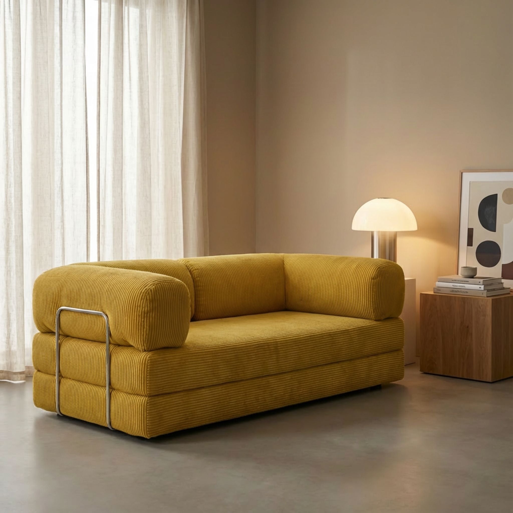 MOVIO Sofa Marron Claire — vue 2 — Homayla