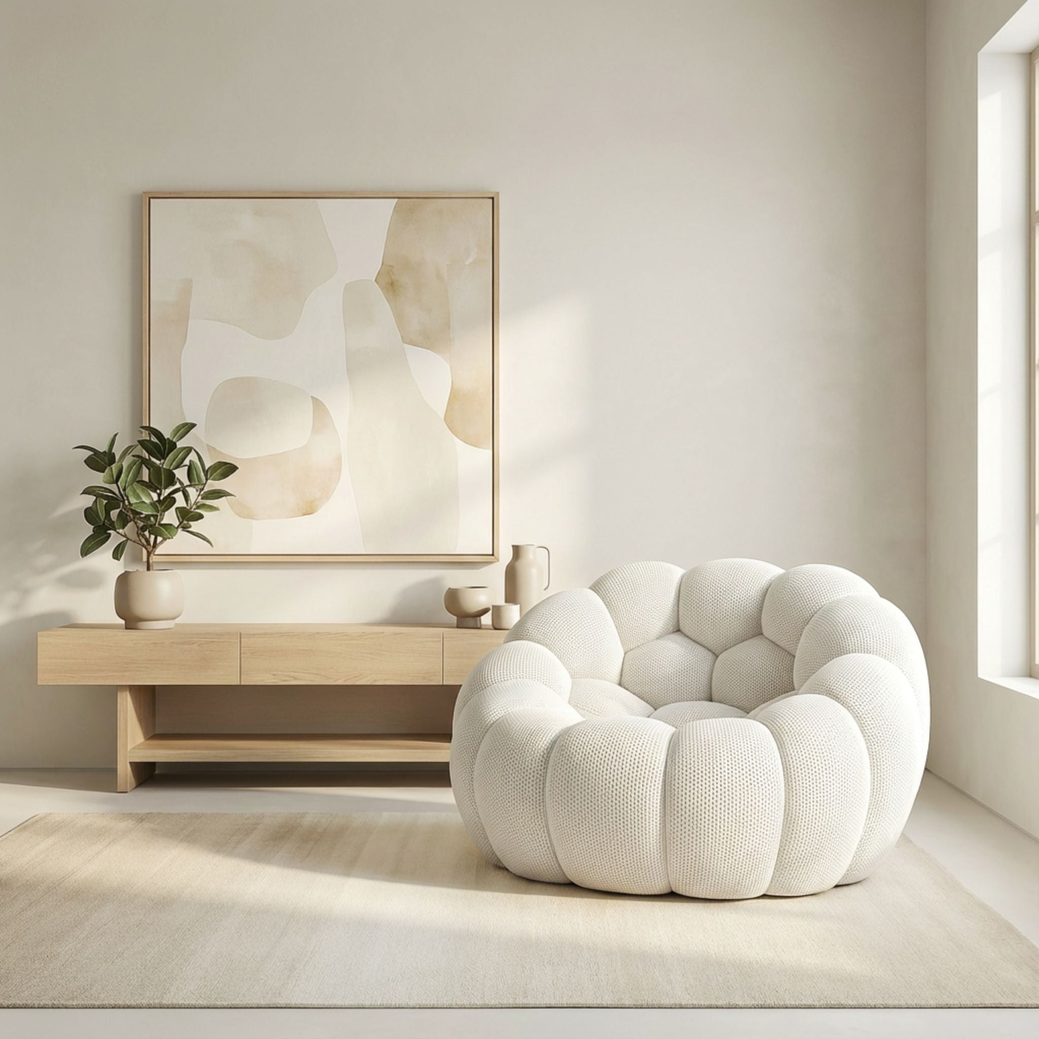 LUNÉO Bubble Siège Blanc — vue 2 — Homayla