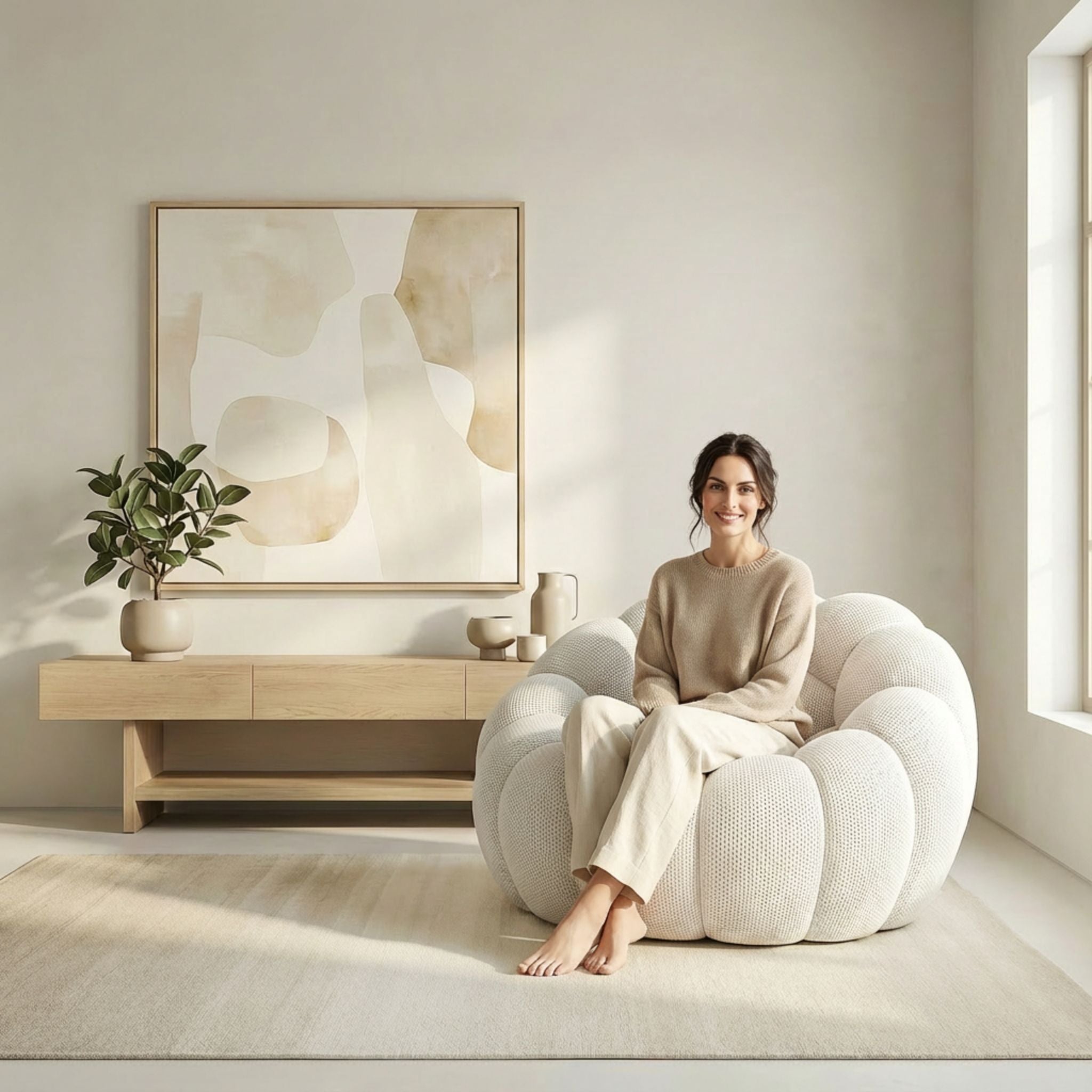 LUNÉO Bubble Siège Blanc — vue 5 — Homayla