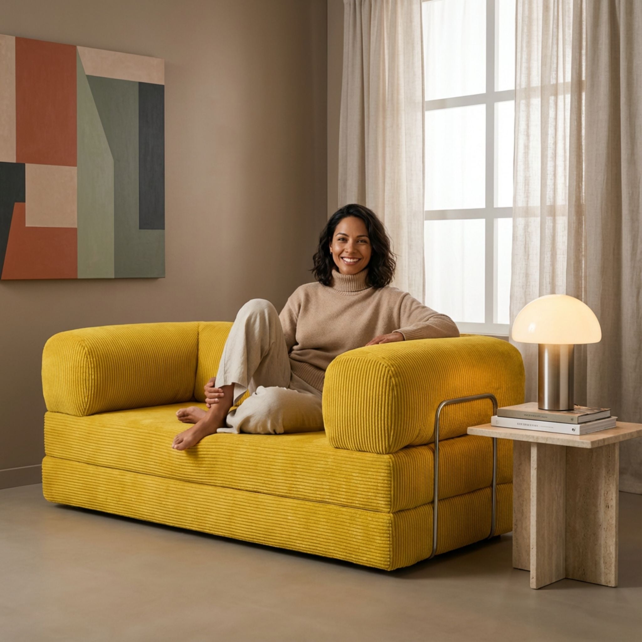 MOVIO Sofa Jaune — vue 2 — Homayla