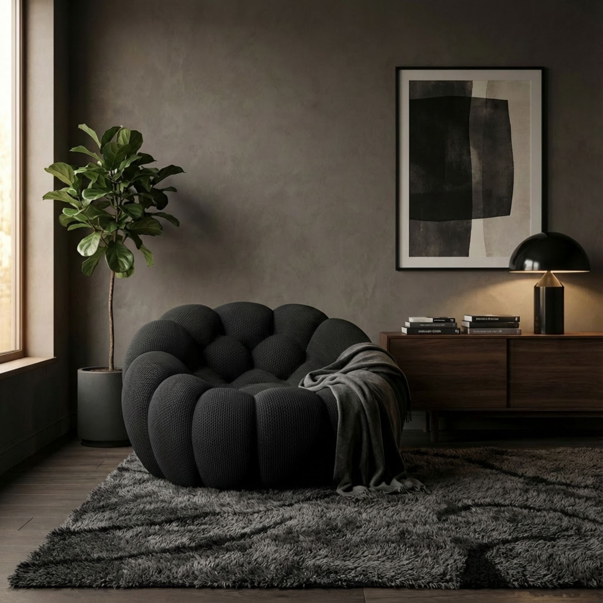 LUNÉO Bubble Siège Noir — vue 2 — Homayla