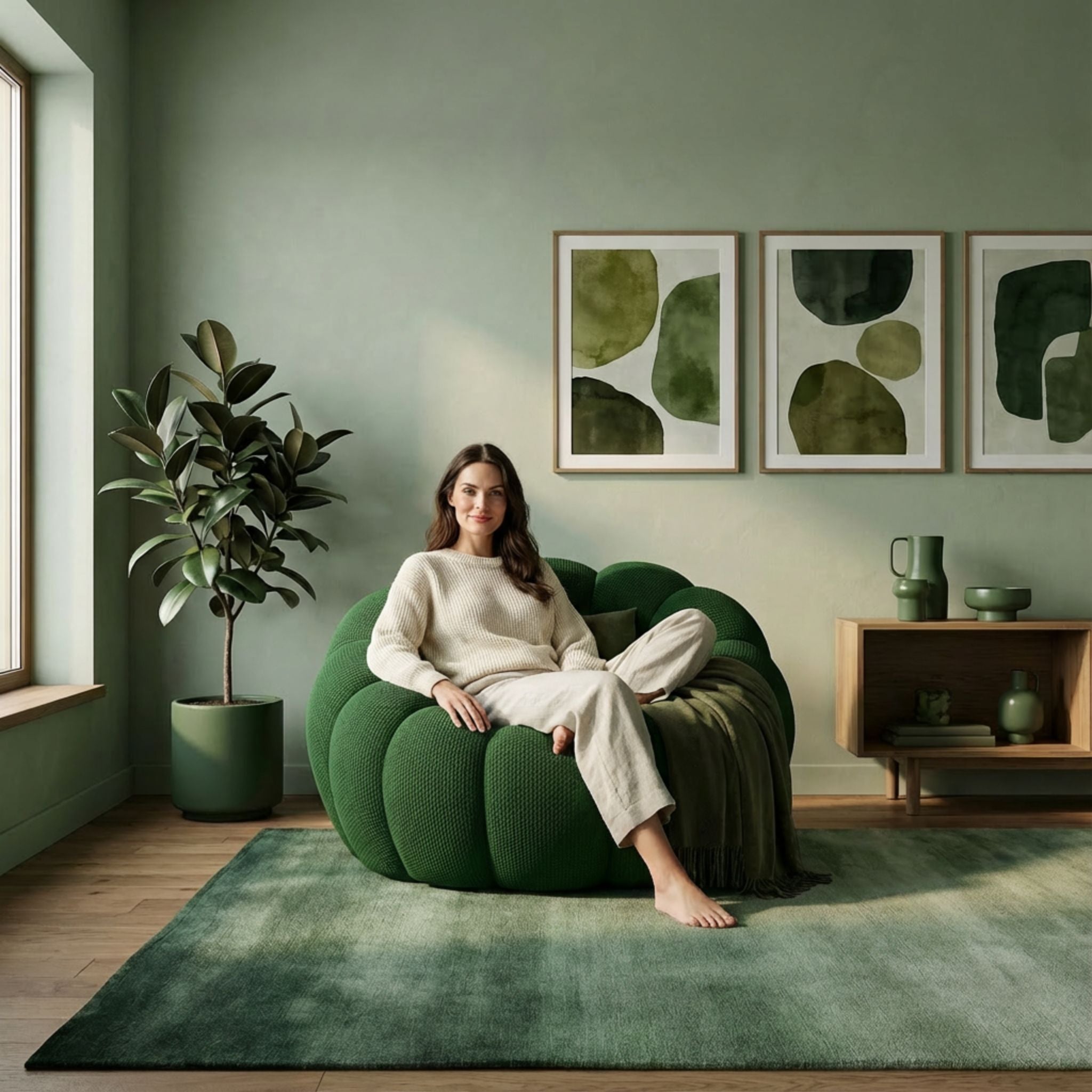 LUNÉO Bubble Siège Vert — vue 5 — Homayla